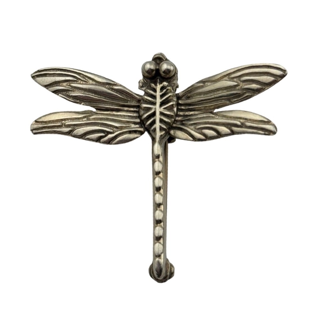 B Gould Sterling Silver Dragonfly Insect Brooch Pendant